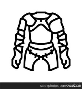 armor knight line icon vector. armor knight sign. isolated contour symbol black illustration. armor knight line icon vector illustration