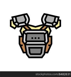 armor viking color icon vector. armor viking sign. isolated symbol illustration. armor viking color icon vector illustration