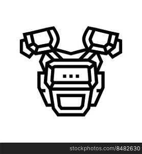 armor viking line icon vector. armor viking sign. isolated contour symbol black illustration. armor viking line icon vector illustration