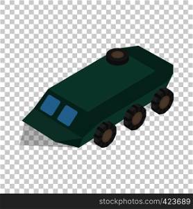 Armoured troop carrier wheeled isometric icon 3d on a transparent background vector illustration. Armoured troop carrier wheeled isometric icon