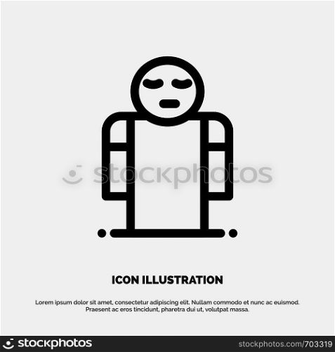 Arms, Hands, Open, Person Line Icon Vector