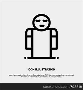 Arms, Hands, Open, Person Line Icon Vector