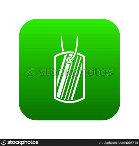 Army badge icon digital green for any design isolated on white vector illustration. Army badge icon digital green
