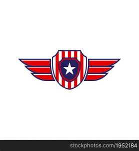 army falcon wing badge icon vector illustration design template