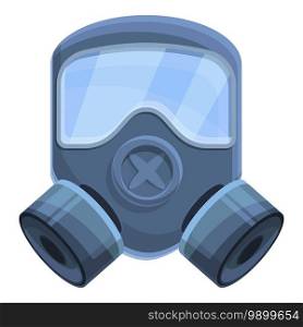 Army gas mask icon. Cartoon of army gas mask vector icon for web design isolated on white background. Army gas mask icon, cartoon style