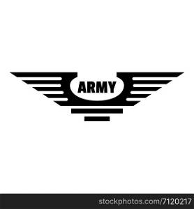 Army logo. Simple illustration of army vector logo for web design isolated on white background. Army logo, simple style
