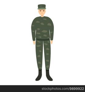 Army military uniform icon. Cartoon of army military uniform vector icon for web design isolated on white background. Army military uniform icon, cartoon style