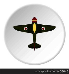 Army plane icon in flat circle isolated on white background vector illustration for web. Army plane icon circle