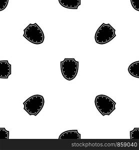 Army protective shield pattern repeat seamless in black color for any design. Vector geometric illustration. Army protective shield pattern seamless black