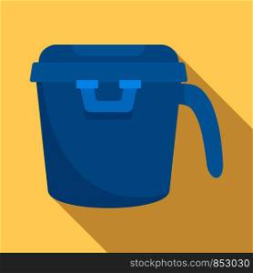 Army rice pot icon. Flat illustration of army rice pot vector icon for web design. Army rice pot icon, flat style