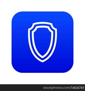 Army shield icon digital blue for any design isolated on white vector illustration. Army shield icon digital blue