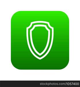 Army shield icon digital green for any design isolated on white vector illustration. Army shield icon digital green
