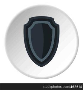 Army shield icon in flat circle isolated vector illustration for web. Army shield icon circle
