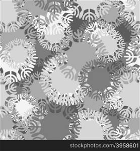Army texture of snow. Protective camouflage of snowflakes. Vector seamless pattern for soldiers