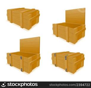 army wooden box for weapons and ammunition vector illustration isolated on white background
