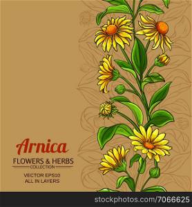 arnica vector pattern on color background. arnica vector background