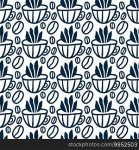 Aroma coffee cups pattern. Doodle bakground. Aroma coffee cups pattern. Doodle bakground.