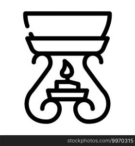 aroma oil line icon vector. aroma oil sign. isolated contour symbol black illustration. aroma oil line icon vector illustration flat