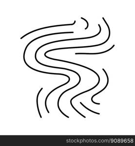 aroma smell line icon vector. aroma smell sign. isolated contour symbol black illustration. aroma smell line icon vector illustration