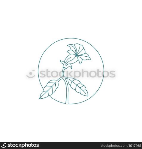 aromatherapy flower collection logo template