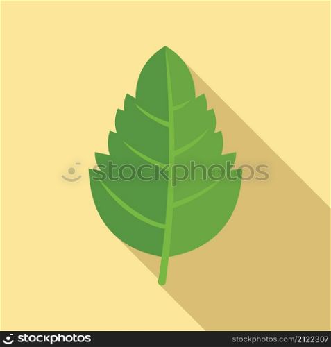 Aromatic basil leaf icon flat vector. Herb spice. Cooking plant. Aromatic basil leaf icon flat vector. Herb spice