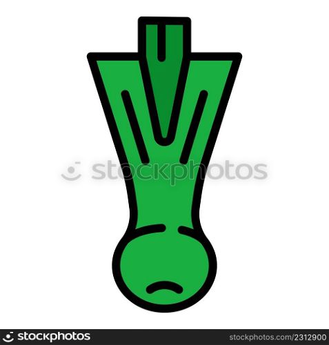 Aromatic chives icon. Outline aromatic chives vector icon color flat isolated. Aromatic chives icon color outline vector