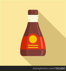 Aromatic soy bottle icon. Flat illustration of aromatic soy bottle vector icon for web design. Aromatic soy bottle icon, flat style