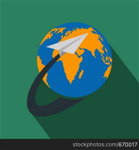 Around the world icon. Flat illustration of around the world vector icon for web. Around the world icon, flat style.