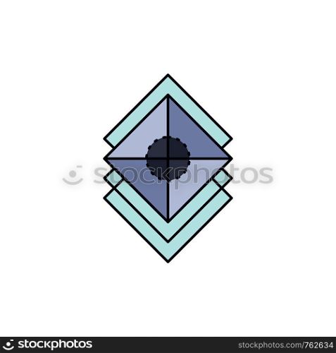 Arrange, design, layers, stack, layer Flat Color Icon Vector