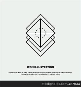 Arrange, design, layers, stack, layer Icon. Line vector gray symbol for UI and UX, website or mobile application. Vector EPS10 Abstract Template background