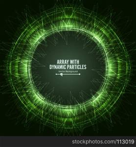 Array Vector With Dynamic Particles. Technology Motion Design. Graphic Abstract Background Lighting Effect. Array Vector With Dynamic Particles. Technology Motion Design. Graphic Abstract Background With Lighting Effect