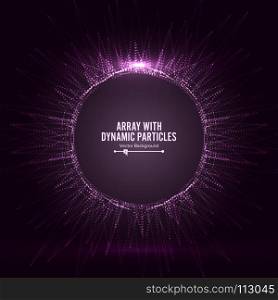Array Vector With Dynamic Particles. Technology Motion Design. Graphic Abstract Background Lighting Effect. Array Vector With Dynamic Particles. Technology Motion Design. Graphic Abstract Background With Lighting Effect