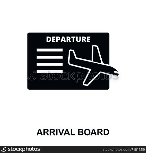 Arrival Board icon. Line style icon design. UI. Illustration of arrival board icon. Pictogram isolated on white. Ready to use in web design, apps, software, print. Arrival Board icon. Line style icon design. UI. Illustration of arrival board icon. Pictogram isolated on white. Ready to use in web design, apps, software, print.