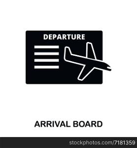 Arrival Board icon. Line style icon design. UI. Illustration of arrival board icon. Pictogram isolated on white. Ready to use in web design, apps, software, print. Arrival Board icon. Line style icon design. UI. Illustration of arrival board icon. Pictogram isolated on white. Ready to use in web design, apps, software, print.