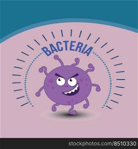 Arrogant bacteria icon vector