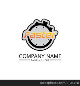Arrow and faster vector illustration icon Logo Template design
