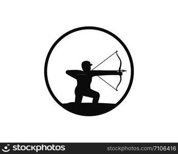 Arrow archery icon vector illustration Logo Template design