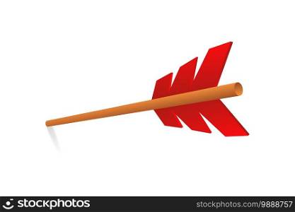 Arrow archery vector illustration of goal succes. Succesful business accuracy on blank white background.