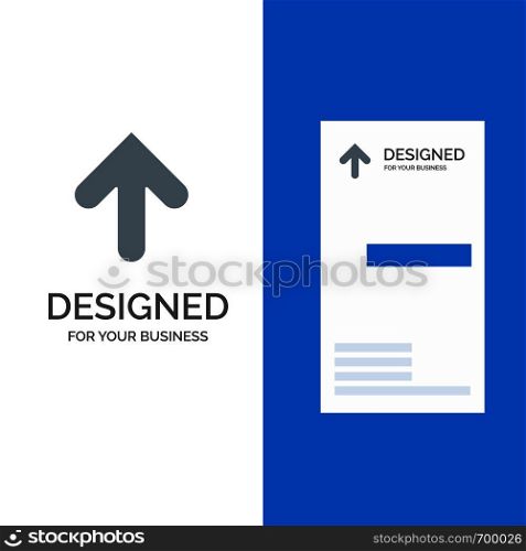 Arrow, Arrow, Up, Upload Grey Logo Design and Business Card Template