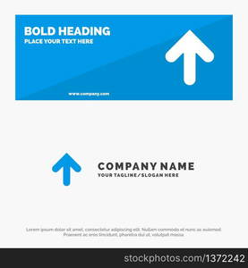 Arrow, Arrow, Up, Upload SOlid Icon Website Banner and Business Logo Template