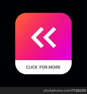 Arrow, Arrows, Back Mobile App Button. Android and IOS Glyph Version