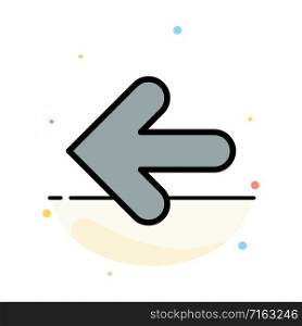 Arrow, Arrows, Back, Point Back Abstract Flat Color Icon Template