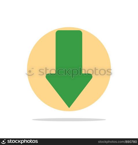 Arrow, Arrows, Down, Download Abstract Circle Background Flat color Icon