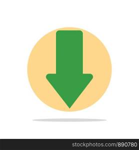 Arrow, Arrows, Down, Download Abstract Circle Background Flat color Icon