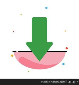Arrow, Arrows, Down, Download Abstract Flat Color Icon Template