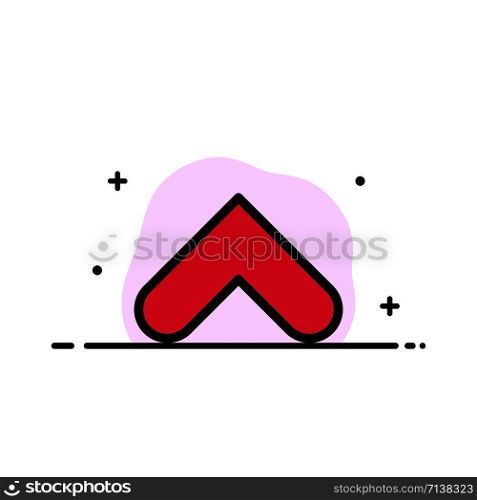 Arrow, Arrows, Up, Sign Business Flat Line Filled Icon Vector Banner Template