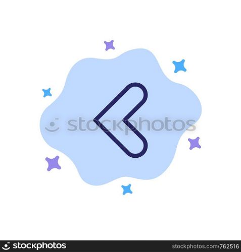 Arrow, Back, Backward, Left Blue Icon on Abstract Cloud Background