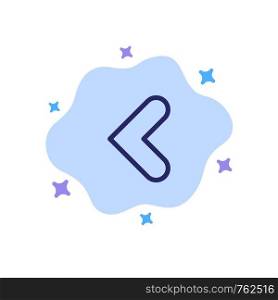 Arrow, Back, Backward, Left Blue Icon on Abstract Cloud Background
