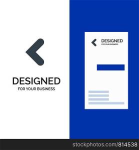Arrow, Back, Backward, Left Grey Logo Design and Business Card Template