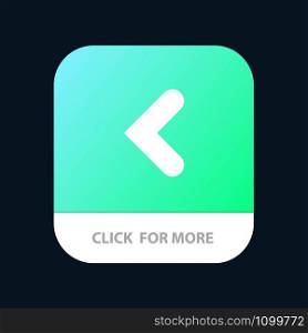 Arrow, Back, Backward, Left Mobile App Button. Android and IOS Glyph Version